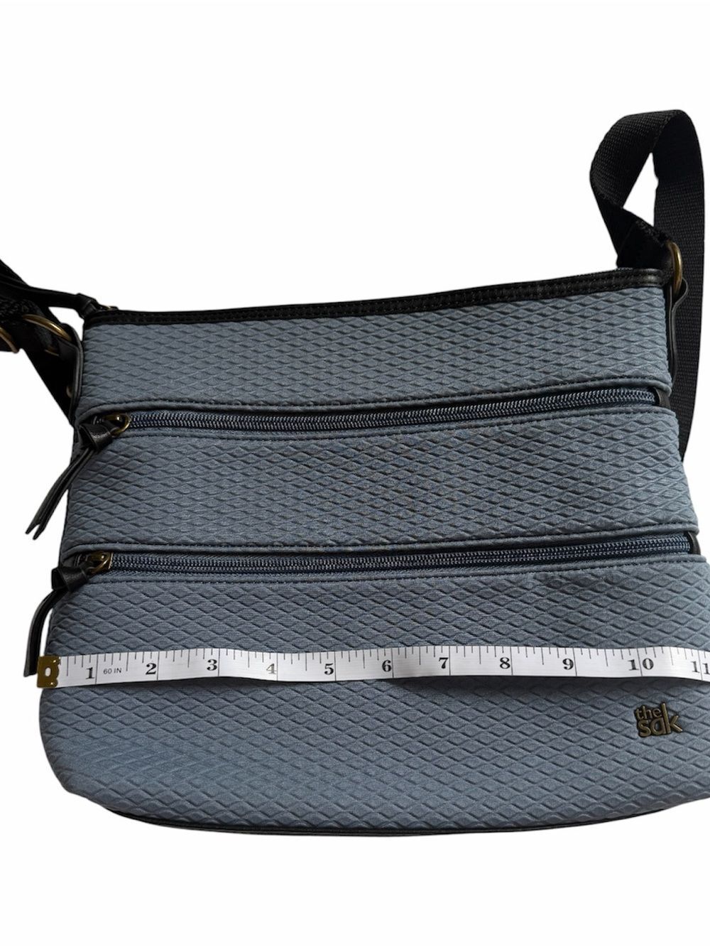 NORDSTROM THE SAK Women’s Olvera 3 Zip Crossbody Bag Steel Gray - Picture 13 of 16